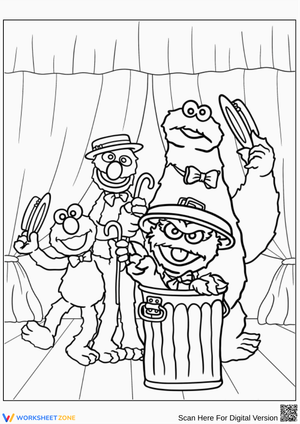 Sesame Street Showtime Coloring Page