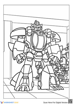Rescue Bots Robot in HQ Coloring Page