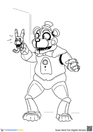 Golden Freddy Coloring Page
