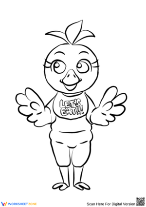 Chica the Chicken Coloring Page