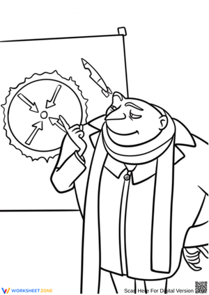 Gru Coloring Page – Villain Plan Presentation