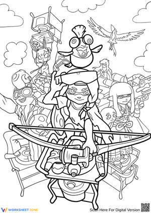 Splatoon Epic Team Battle Coloring Page