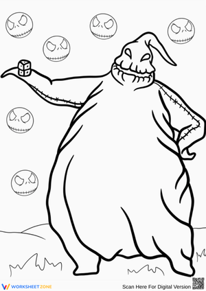 Creepy Oogie Boogie Coloring Page from Nightmare World