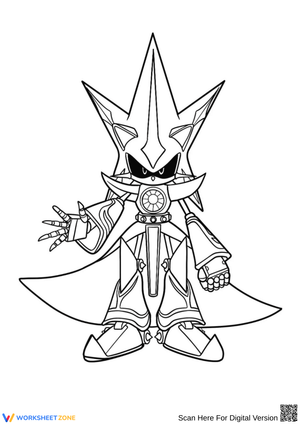Neo Metal Sonic Coloring Page – Ultimate Robotic Villain