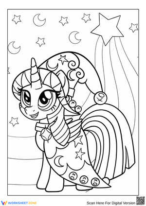 Twilight Sparkle in Wizard Outfit Coloring Page