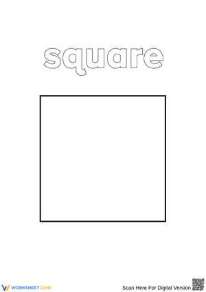 Square Shape Coloring Worksheet