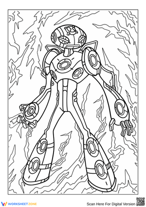 Ben 10 Alien Coloring Page – Galactic Tech Hero