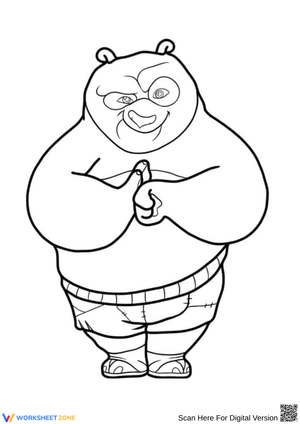 Kung Fu Panda Coloring Page – Po's Respectful Bow