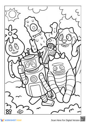Yo Gabba Gabba Character Coloring Page