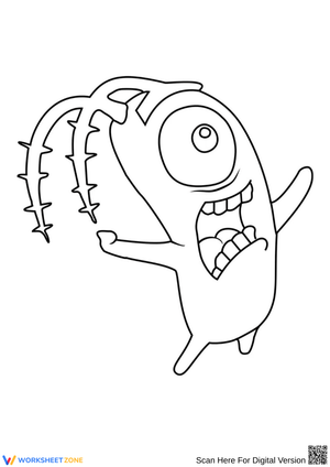 Yo Gabba Gabba Muno Character Coloring Page