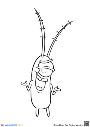 Plankton Coloring Page – SpongeBob SquarePants