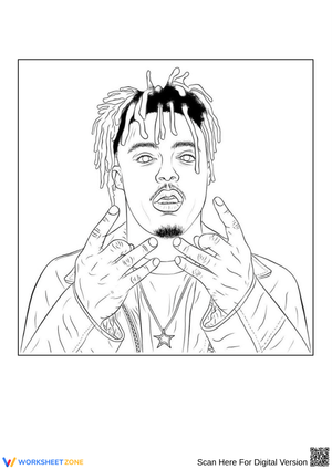 Juice WRLD Hand Sign Coloring Page