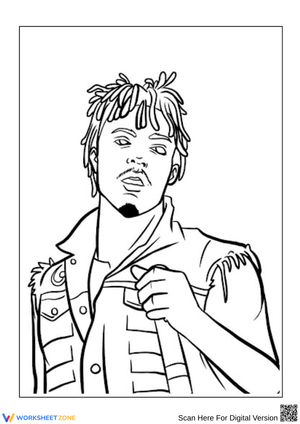 Juice WRLD Cool Pose Coloring Page
