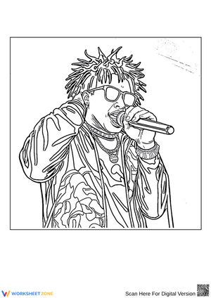 Juice WRLD Performing on Stage Coloring Page