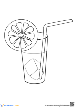 Lemon Water Glass Coloring Page