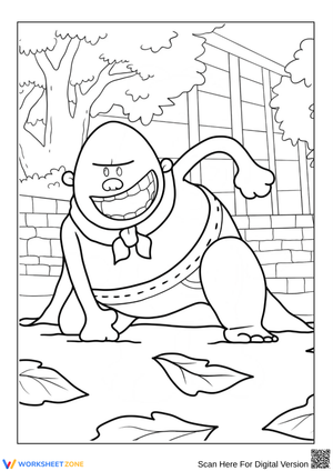 Captain Underpants Action Pose Coloring Page
