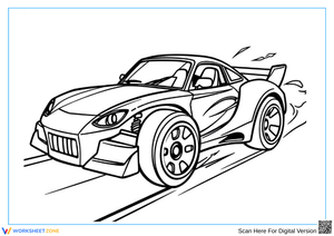 Speed Racer Car Coloring Page for Kids