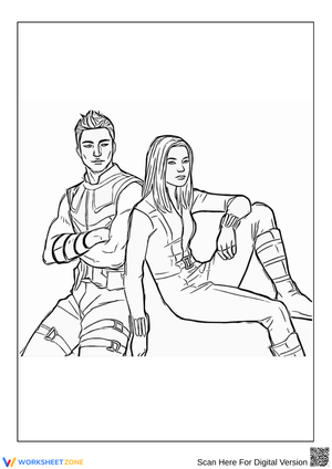 Black Widow and Yelena Coloring Page – Marvel Duo
