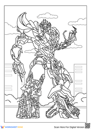 Megatron Movie Design Coloring Page – Transformers Villain