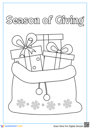 Season of Giving Gifts Coloring Page
