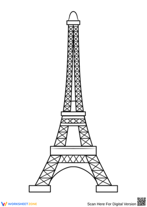 Simple Eiffel Tower Coloring Page