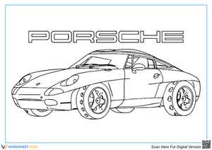 Classic Porsche 911 Coloring Page