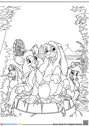 Fox and the Hound Disney Coloring Page