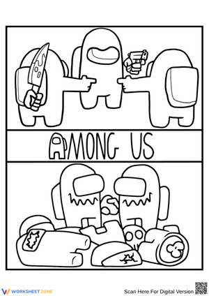 Among Us Coloring Page for Kids