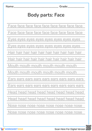 Body parts: Face