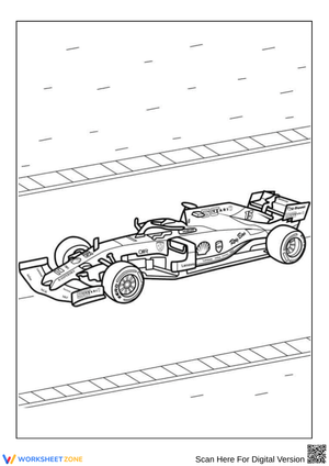 Ferrari Racing Car Coloring Sheet