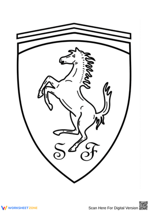 Ferrari Logo Coloring Page