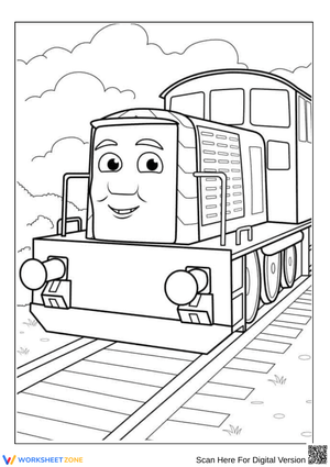 Rusty the Diesel Engine Coloring Page