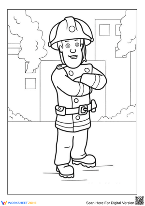 Firefighter Coloring Page