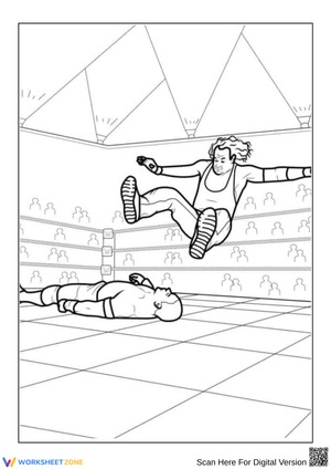 Pro Wrestling Coloring Page