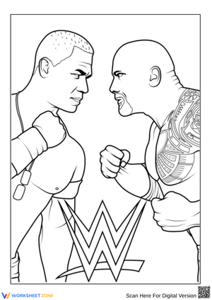 WWE Wrestling Coloring Page