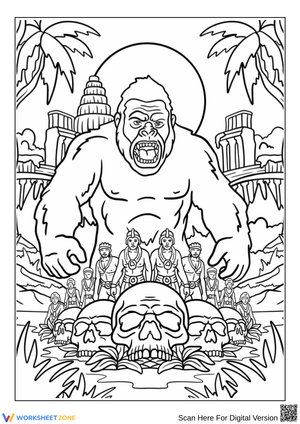 King Kong Skull Island Coloring Page