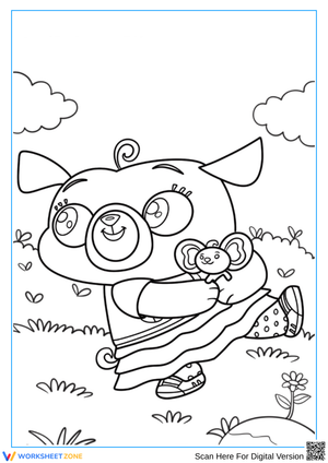Cute Chip and Potato Coloring Page