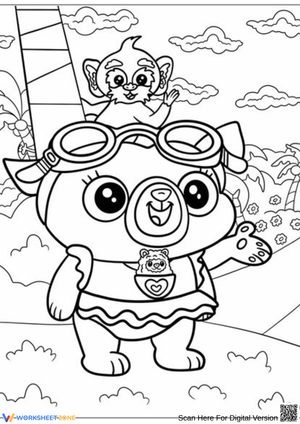 Fun Chip and Potato Coloring Page