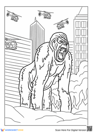 City King Kong Coloring Page