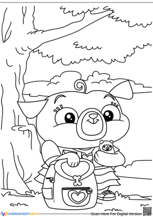 Chip and Potato Backpack Coloring Page