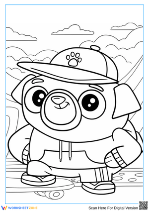 Chip and Potato Coloring Page – Sporty Friend