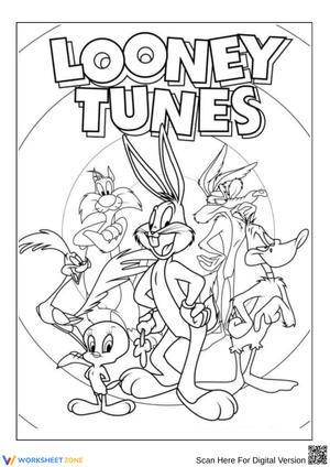 Looney Tunes Characters Coloring Page