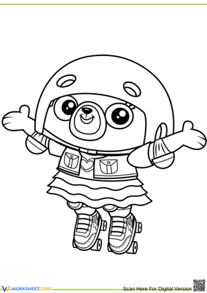 Chip and Potato Roller Skating Coloring Page