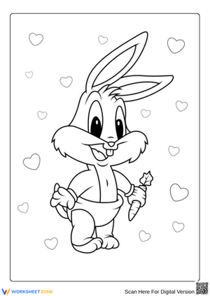 Baby Bugs Bunny Coloring Page