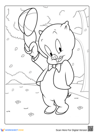 Porky Pig Coloring Page