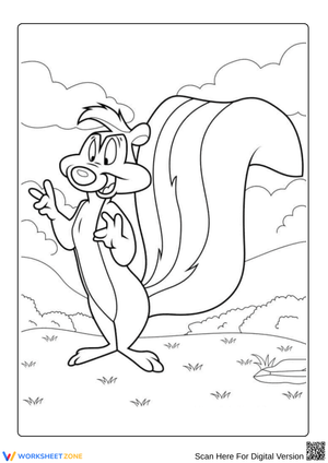 Pepé Le Pew Coloring Page