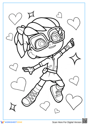Abby Hatcher Coloring Page – Fun Action Pose