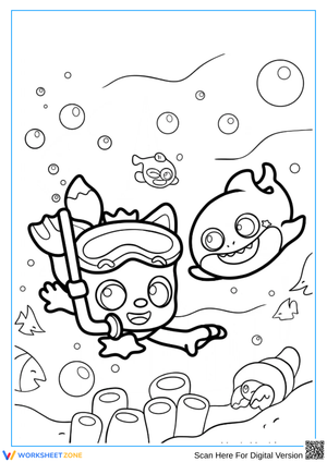 Abby Hatcher Underwater Adventure Coloring Page