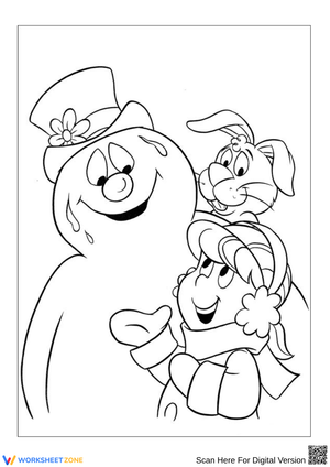 Frosty the Snowman and Friends Coloring Page