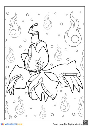 Mega Banette Pokémon Coloring Page